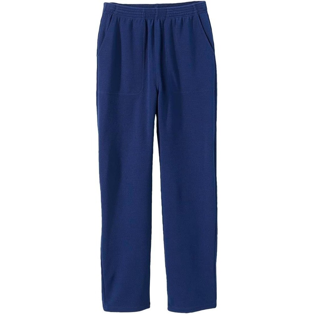 Silvert's Women's Pull-On Adaptive Elastic Waist Textured Pants SV063 - Navy - M
